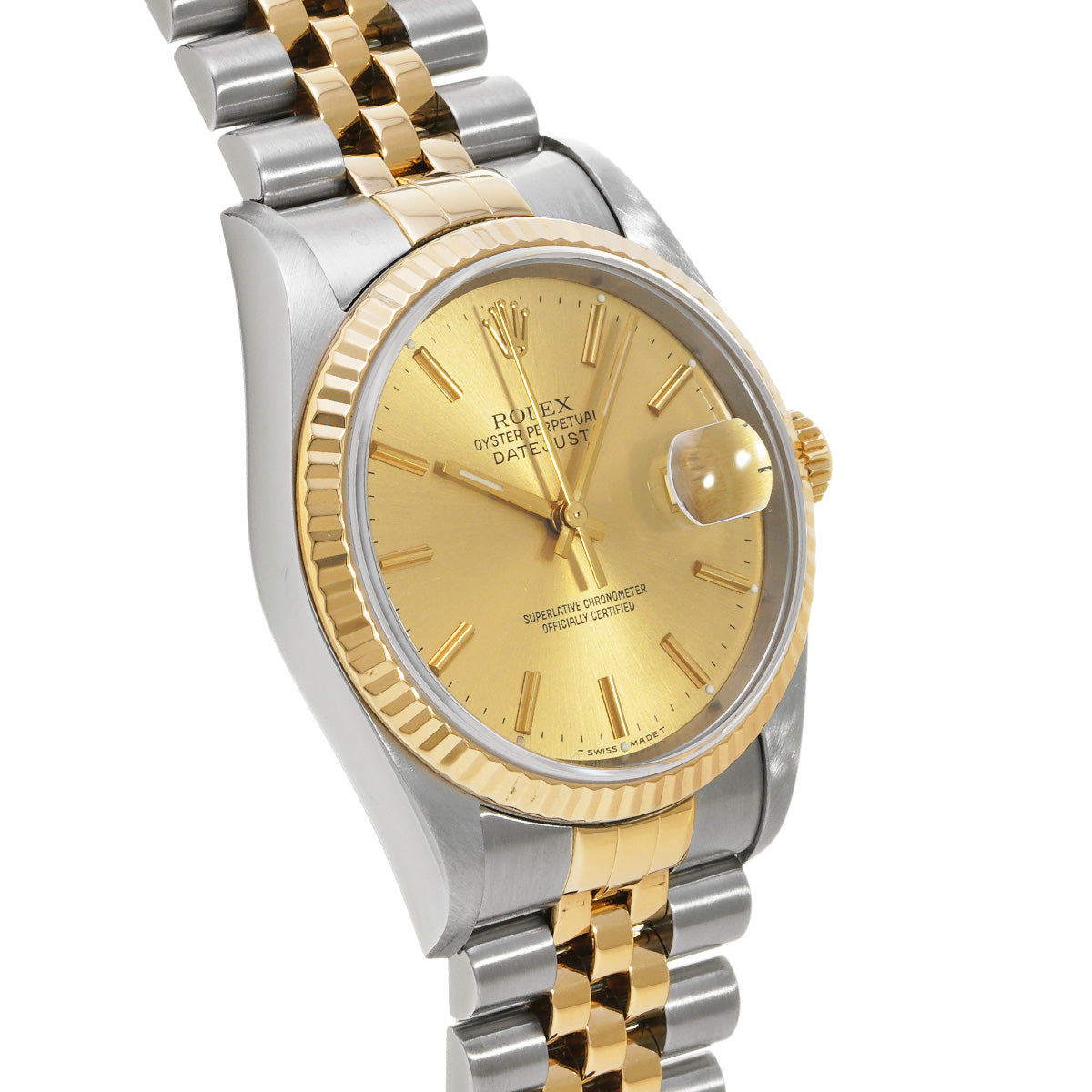 DATE JUST 16233 47th (middle case probably replaced) Champagne ROLEX Men's [Pre-Owned].