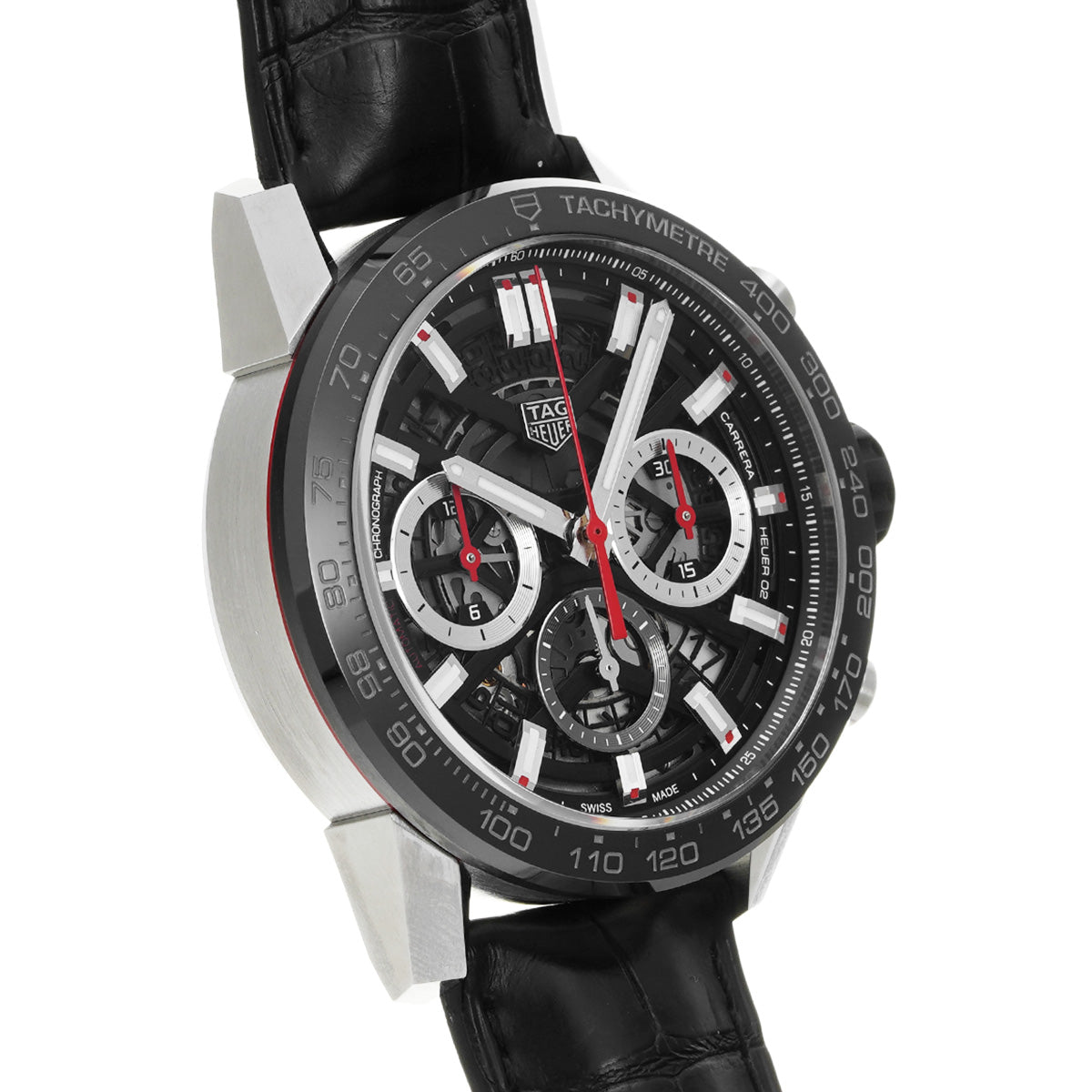 CARRERA Calibre Heuer 02 Chronograph CBG2010.FT6144 Black TAG HEUER Men's [Pre-Owned].