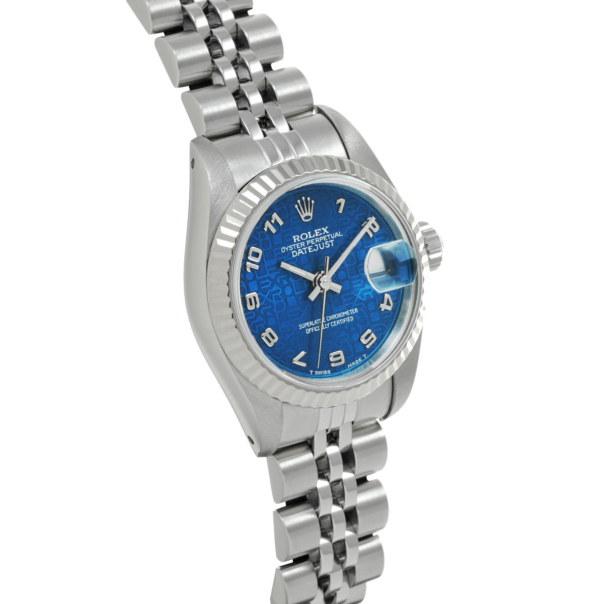 Datejust 69174 X (manufactured circa 1991) Blue Computer ROLEX Ladies [Pre-Owned].