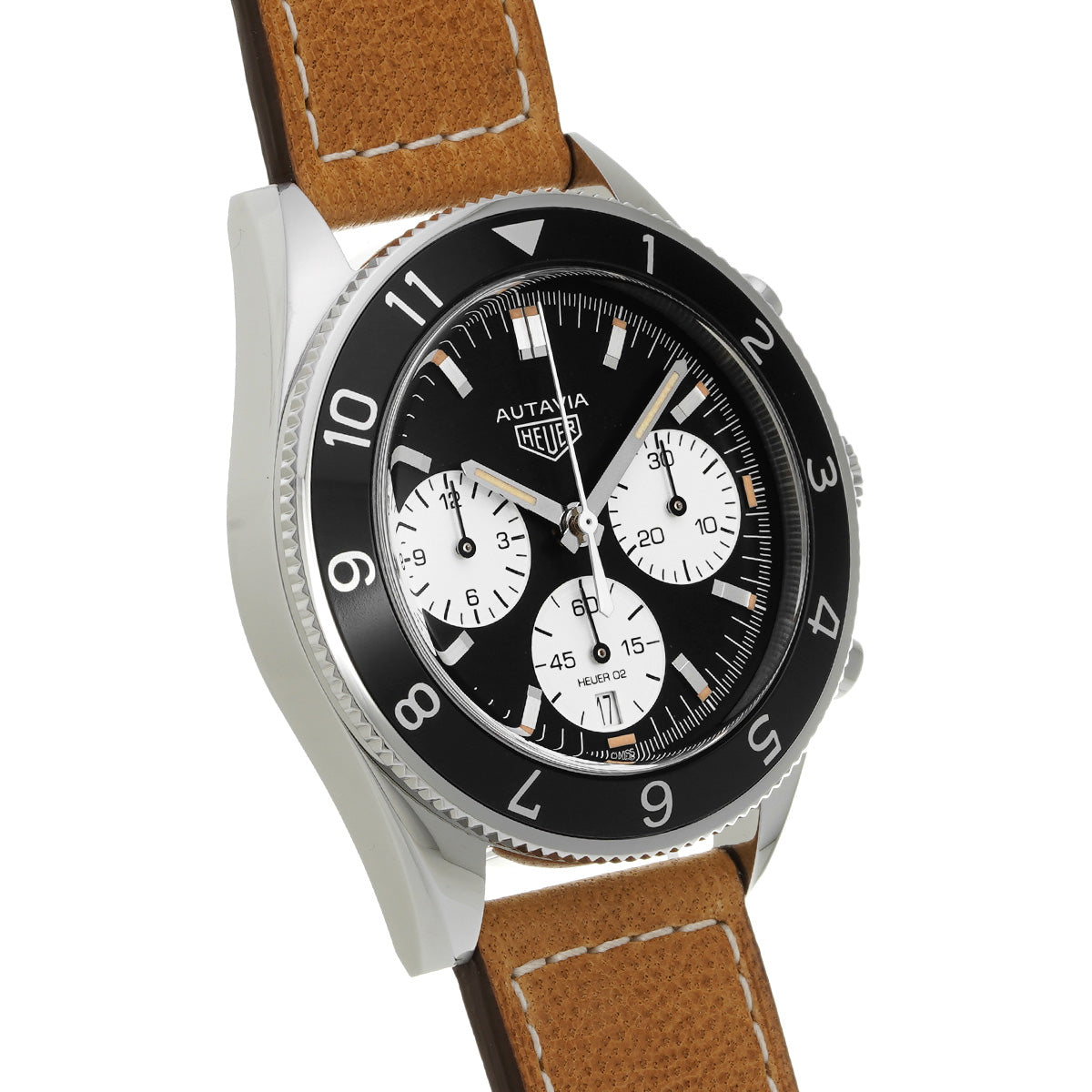 Autavia Heritage Calibre Heuer 02 Chronograph CBE2110.FC8226 Black/White TAG HEUER Mens [Pre-Owned]