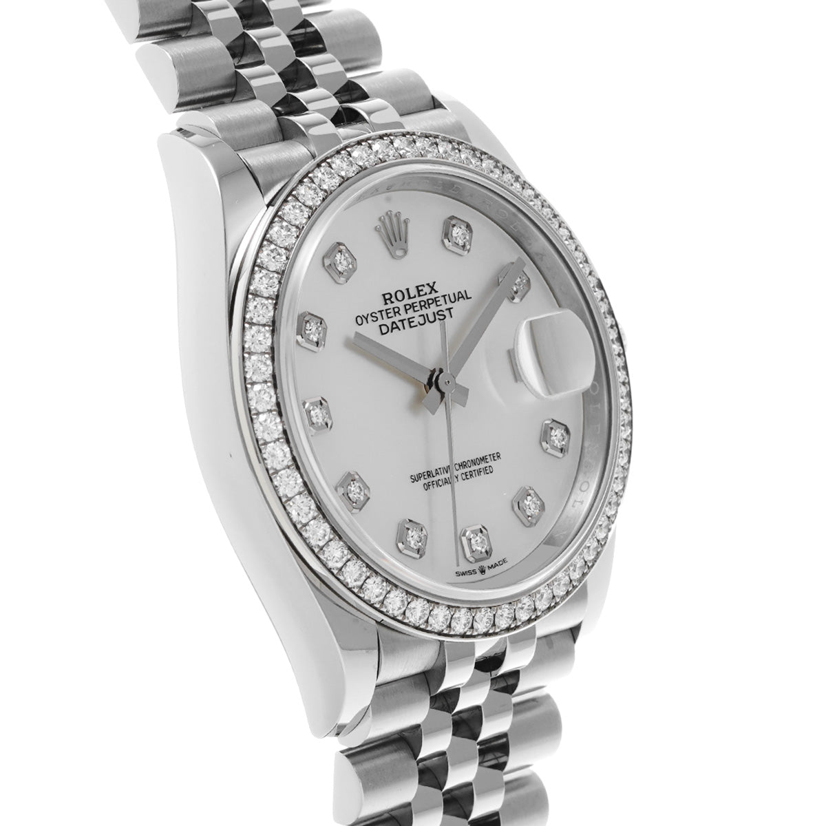Datejust 36 126284RBR Random Serial White MOP/Diamond ROLEX Men's [Pre-Owned].