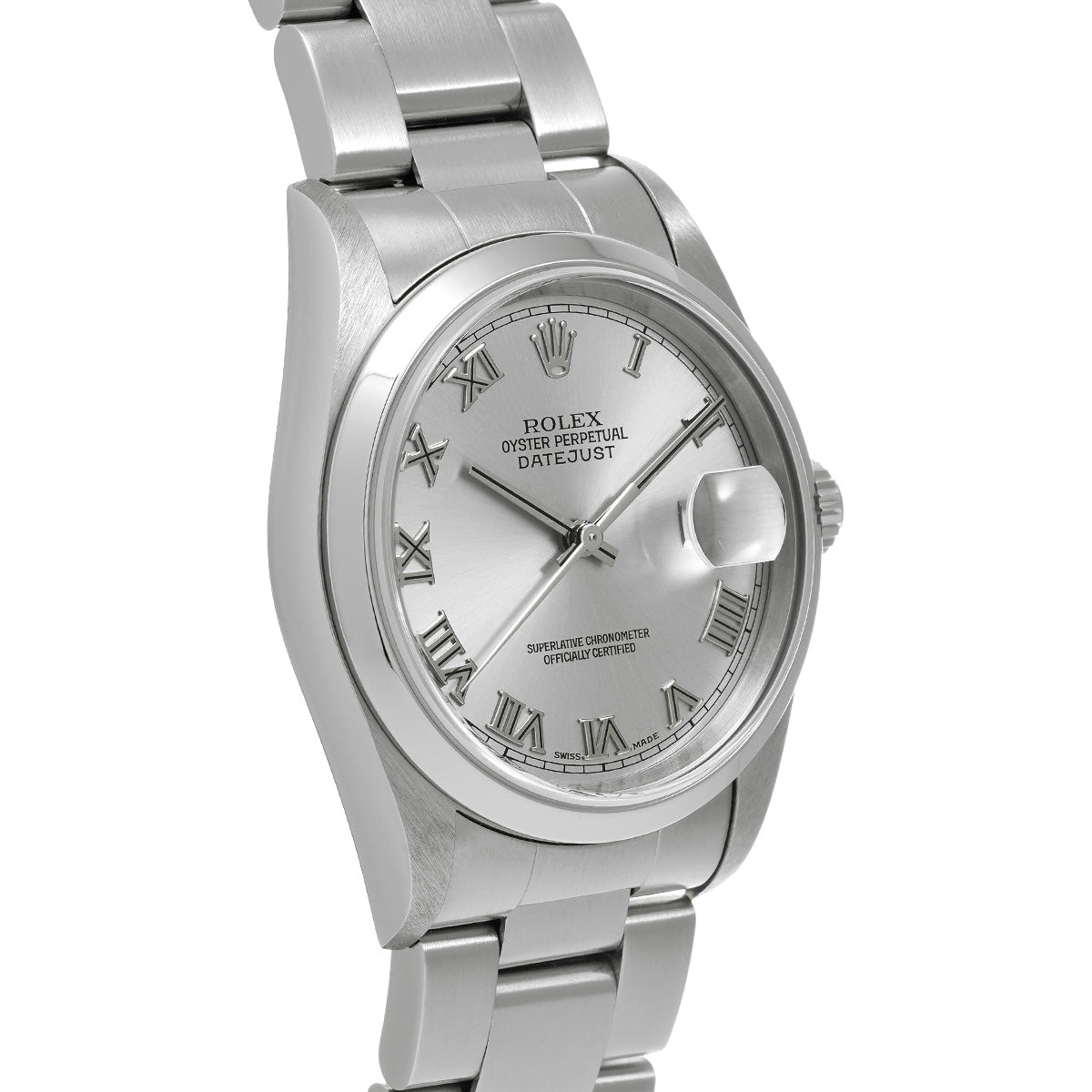 DATE JUST 16200 Y (made around 2002) Silver ROLEX Men's [Pre-owned].