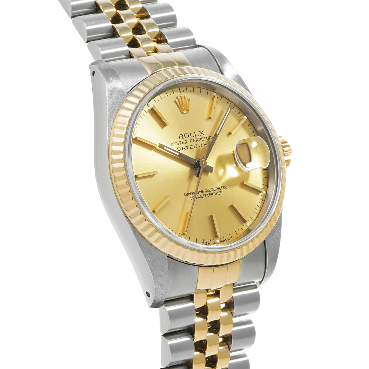 Datejust 16233 E (manufactured circa 1990) Champagne ROLEX Men's [Pre-Owned].