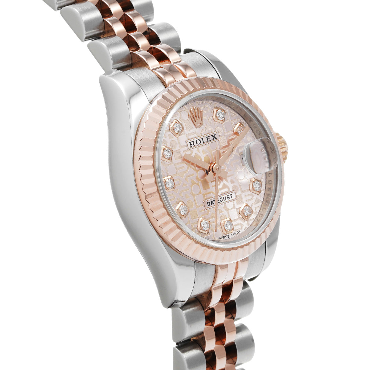 DATE JUST 179171G M (made around 2008) Pink Computer/Diamond ROLEX Ladies [Pre-Owned].