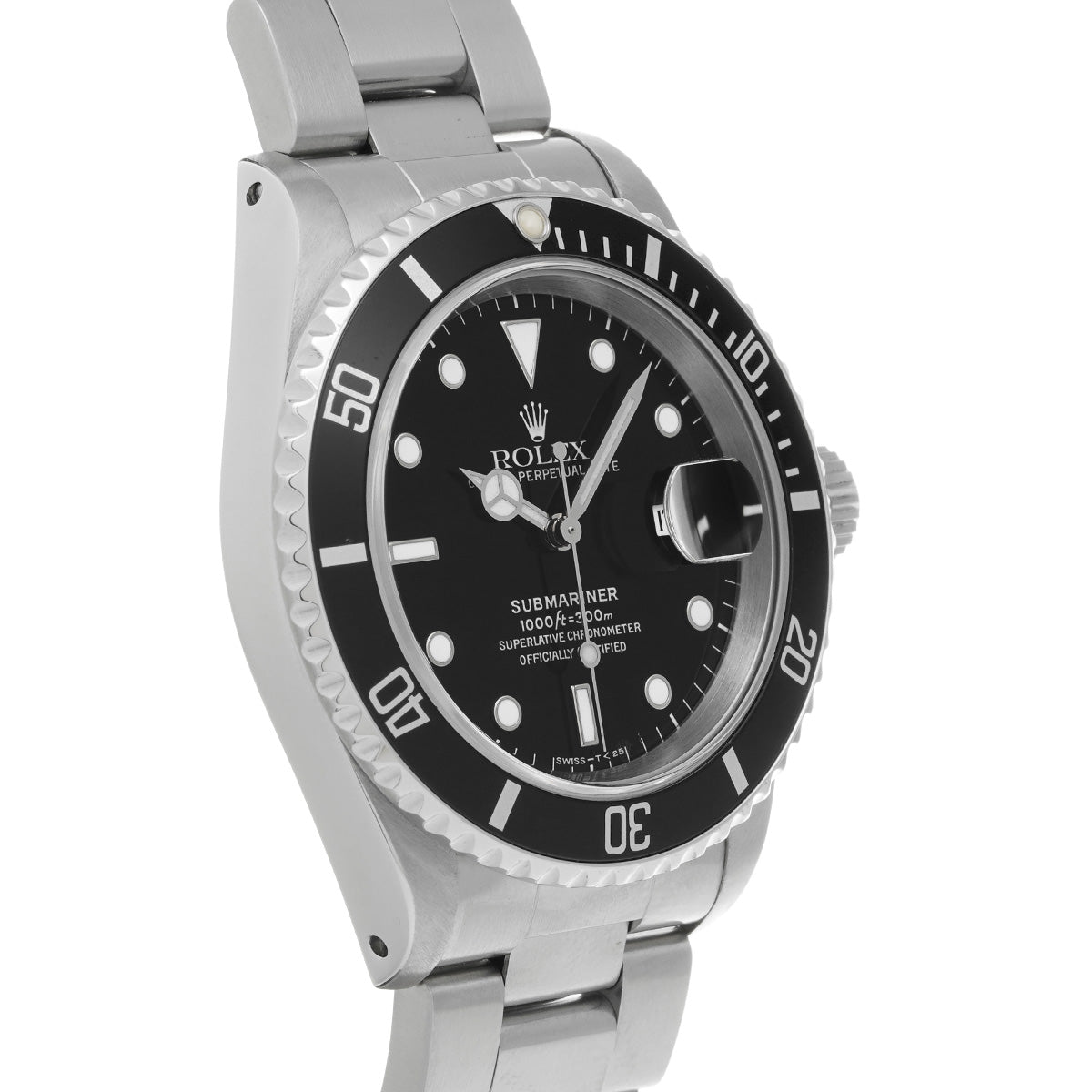 Submariner Date 16610 U (manufactured circa 1998) Black ROLEX Men's [Pre-Owned].