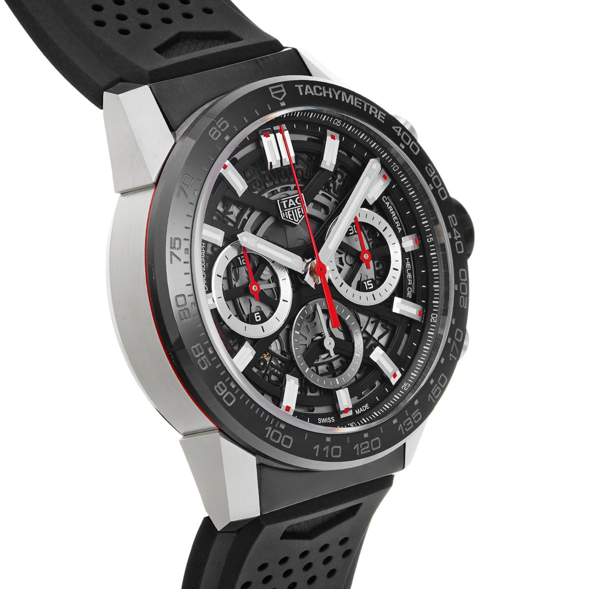 CARRERA Calibre Heuer 02 Chronograph CBG2010.FT6143 Black TAG HEUER Men's [Pre-Owned].