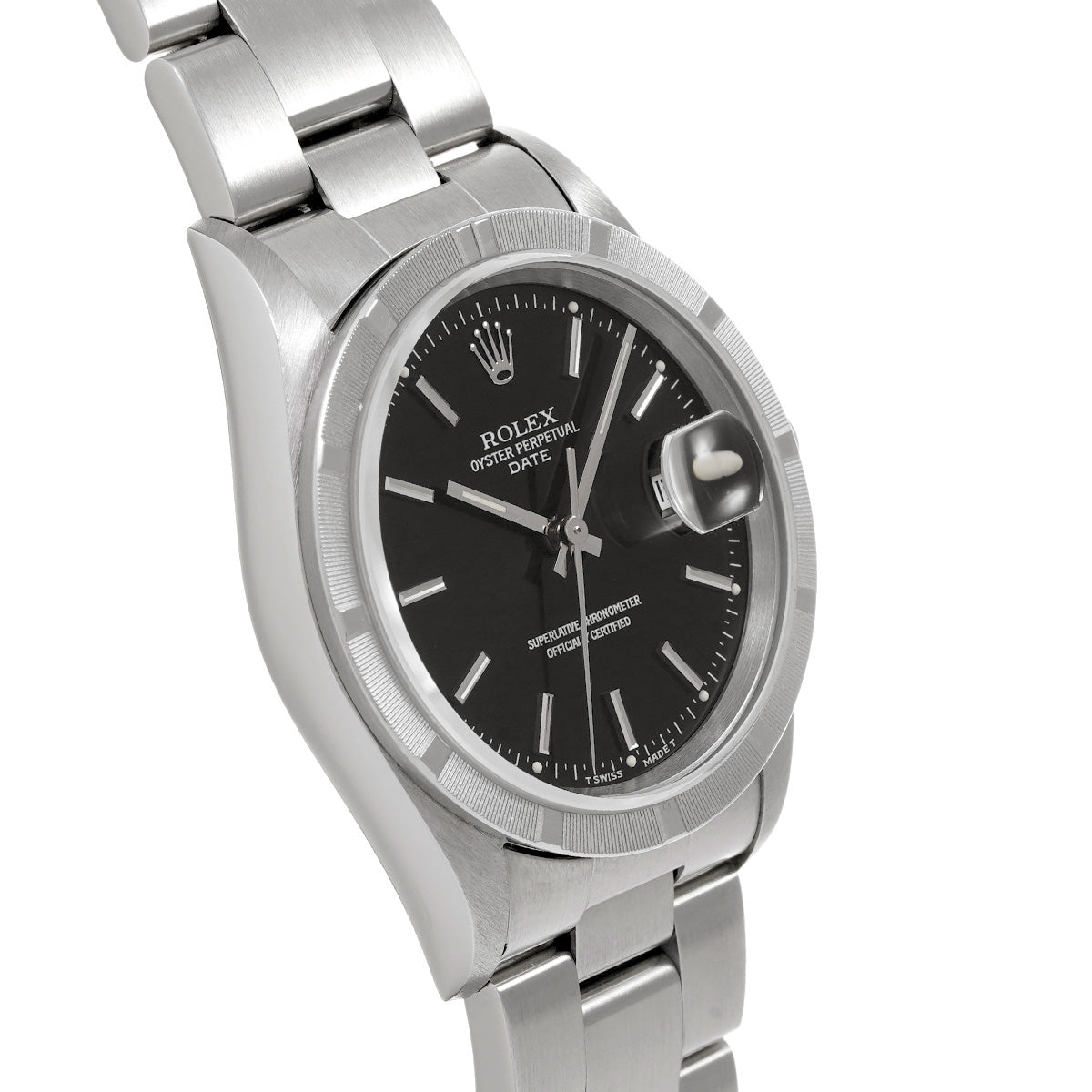 15210 Oyster Perpetual Date W (manufactured circa 1995) Black ROLEX Men's [Pre-Owned].