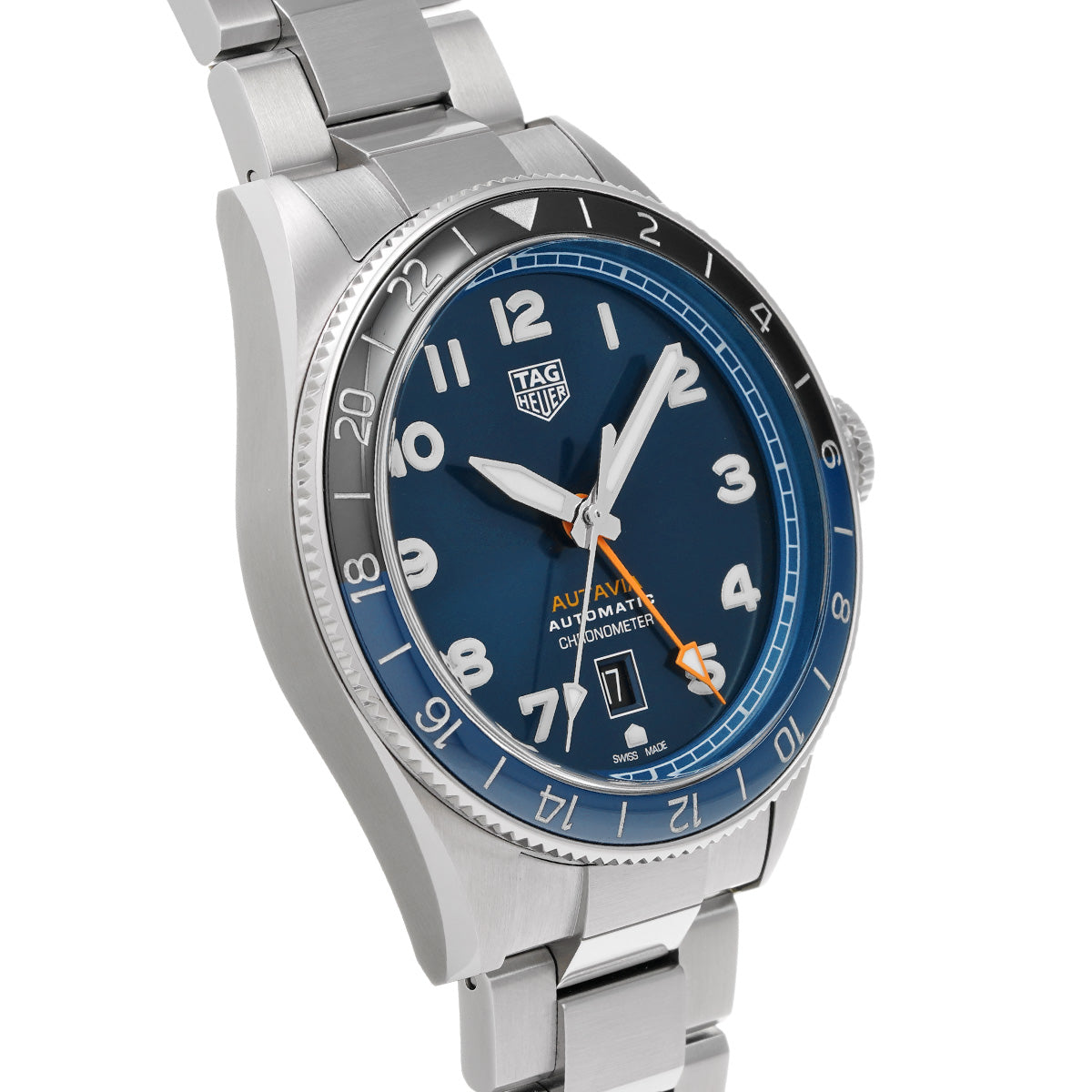 Autavia 60th Anniversary GMT Calibre 7 WBE511A.BA0650 Blue TAG HEUER Men's [Pre-owned]