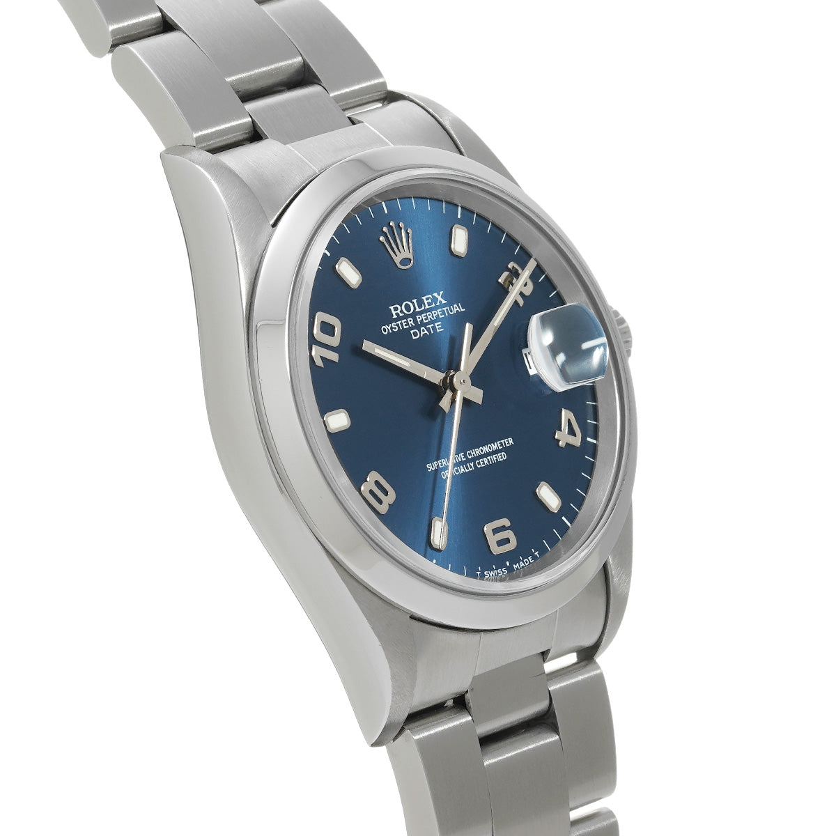 Oyster Perpetual Date 15200 U (manufactured circa 1998) Blue ROLEX Men's [Pre-Owned].