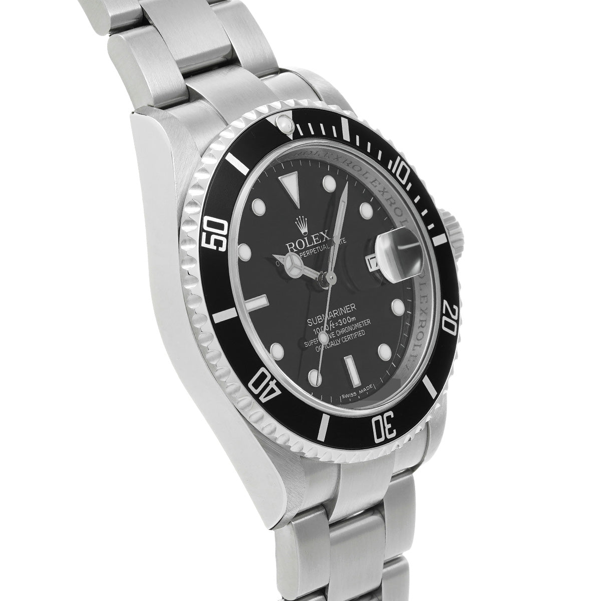 Submariner Date 16610 V (manufactured circa 2009) Black ROLEX Men's [Pre-Owned].