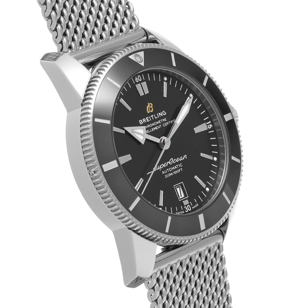 Super Ocean Heritage B20 Automatic 46 AB2020121B1A1 Black BREITLING Men's [Pre-Owned].