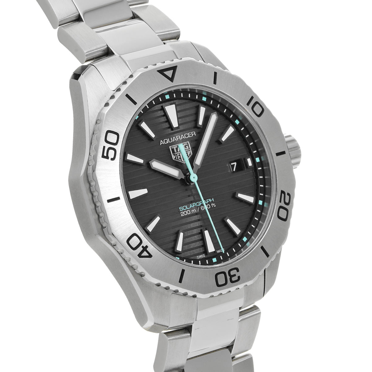Aquaracer Professional 200 Solar Graph WBP1114.BA0000 Black TAG HEUER Men's [Pre-Owned]