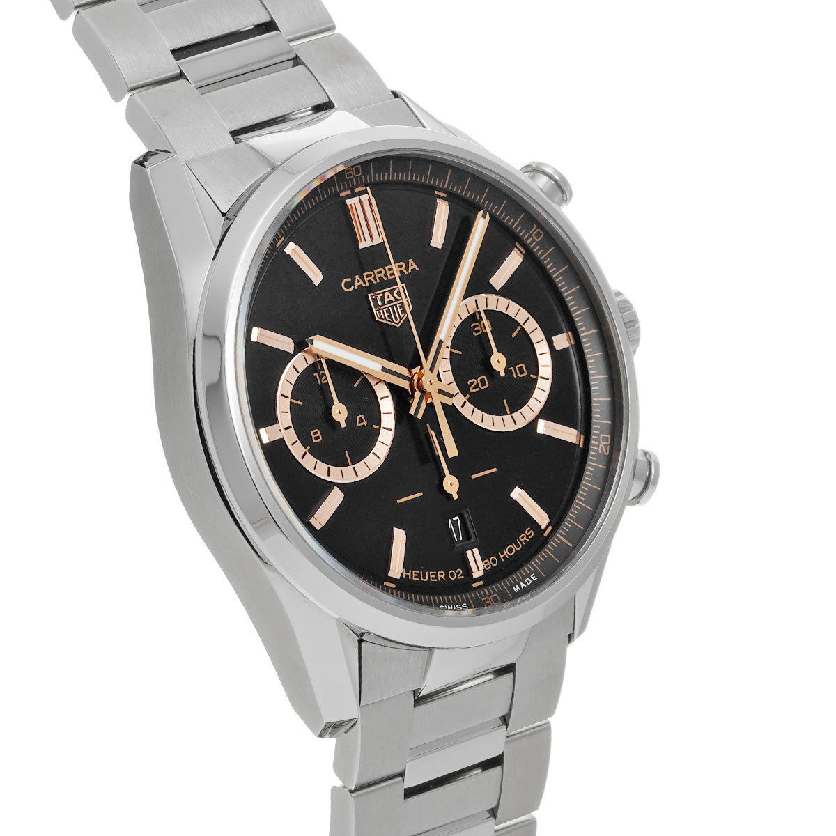 CARRERA Calibre Heuer 02 Chronograph Japan Limited Edition CBN2019.BA0642 Black TAG HEUER Men's [Pre-Owned].