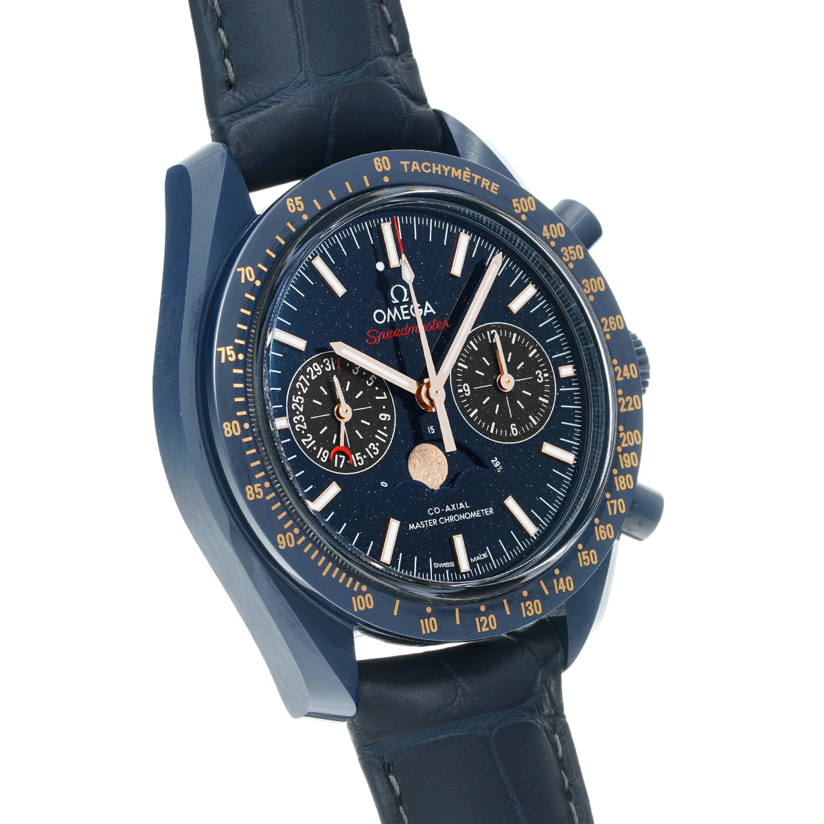 Speedmaster Moon Watch Blue Side of the Moon Master Chronometer Moonphase 304.93.44.52.03.002 Blue/Aventurine Glass OMEGA Mens [Pre-Owned].