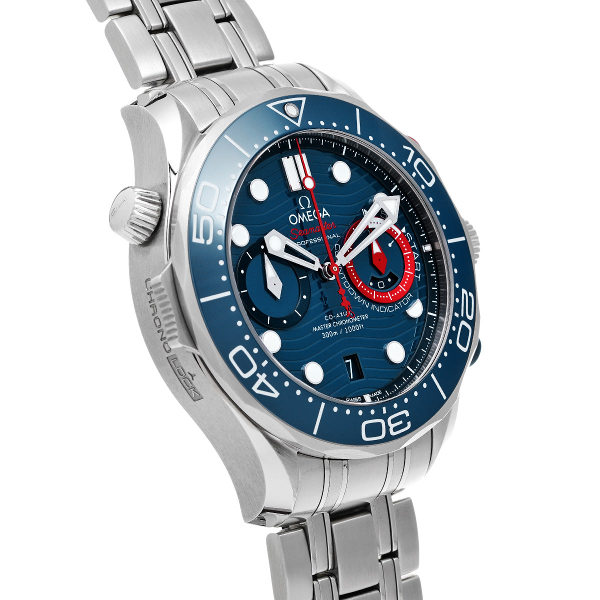 Seamaster Diver 300 Co-Axial Master Chronometer Chronograph America's Cup 210.30.44.51.03.002 Blue OMEGA Mens [Pre-owned]