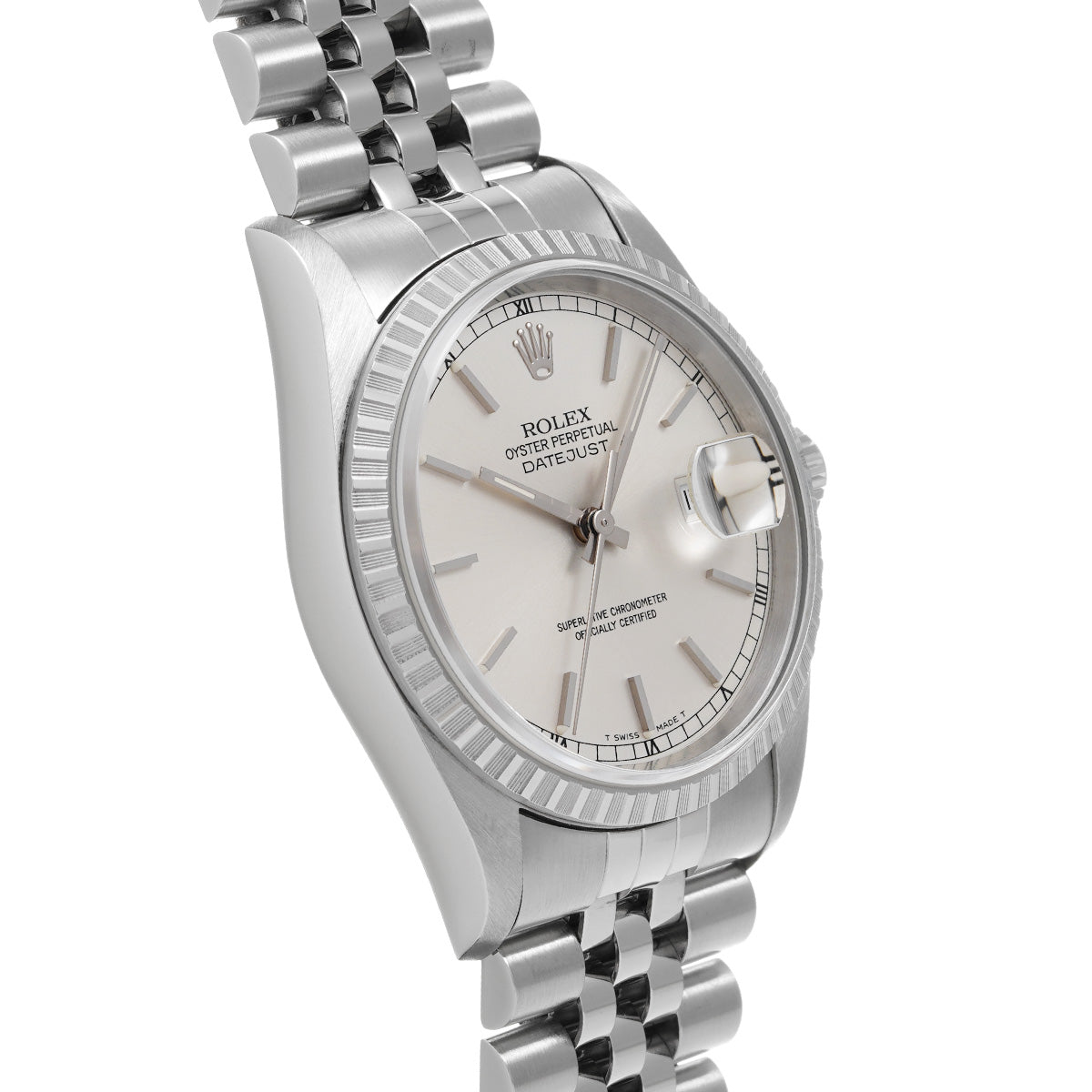 DATE JUST 16220 T (manufactured circa 1997) Silver ROLEX Men's [Pre-owned].