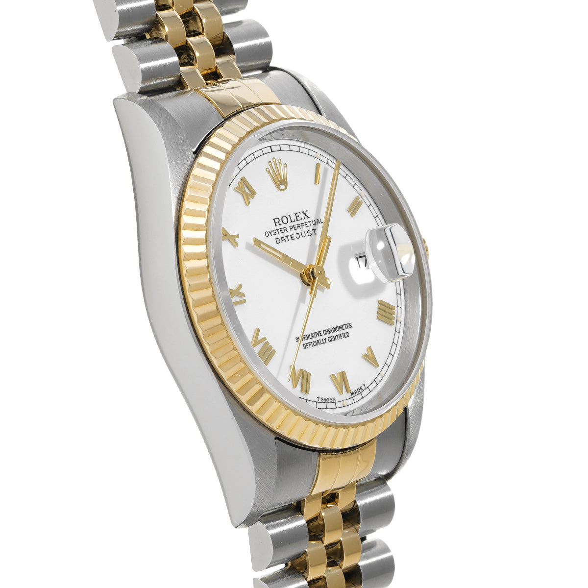 16233 DATE JUST W (made around 1995) White ROLEX Men's [Pre-Owned].