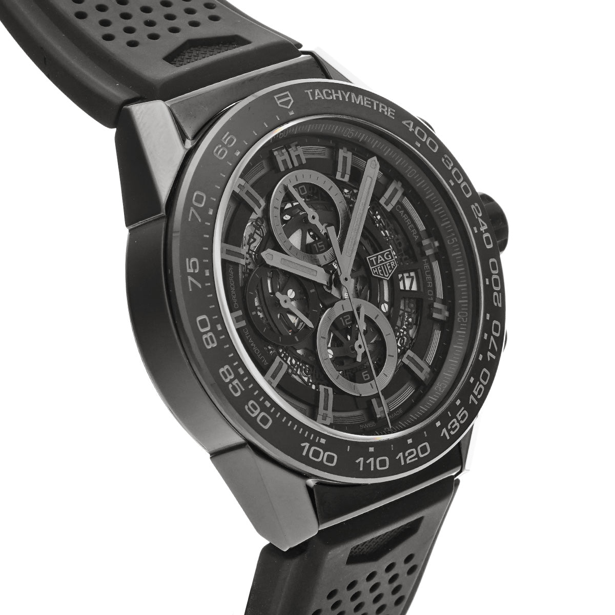 CARRERA CALIBRE HEUER 01 Chronograph CAR2A90.FT6071 Black TAG HEUER Men's [Pre-Owned].