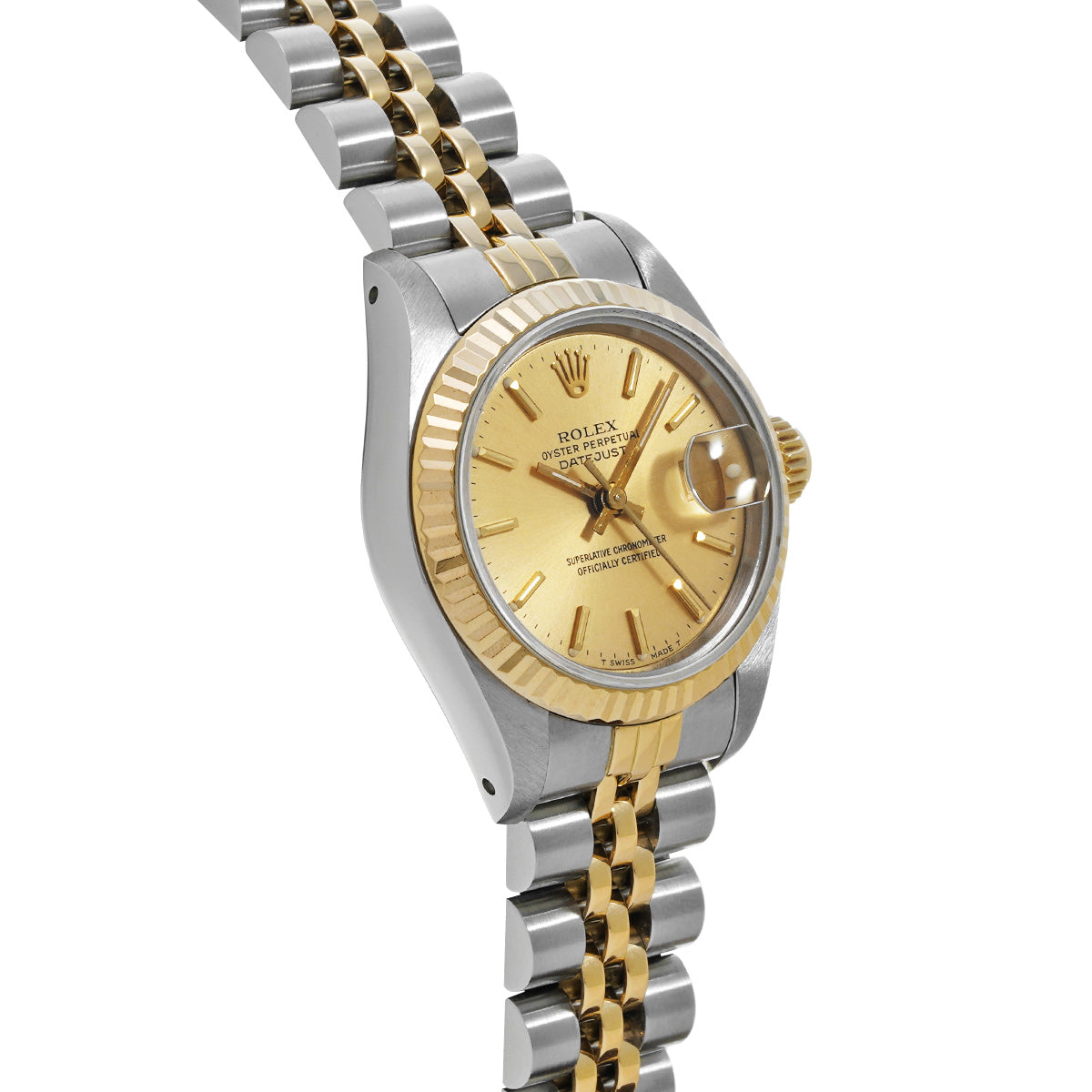 DATE JUST 69173 Series 97 (manufactured circa 1986) Champagne ROLEX Ladies [Pre-Owned].