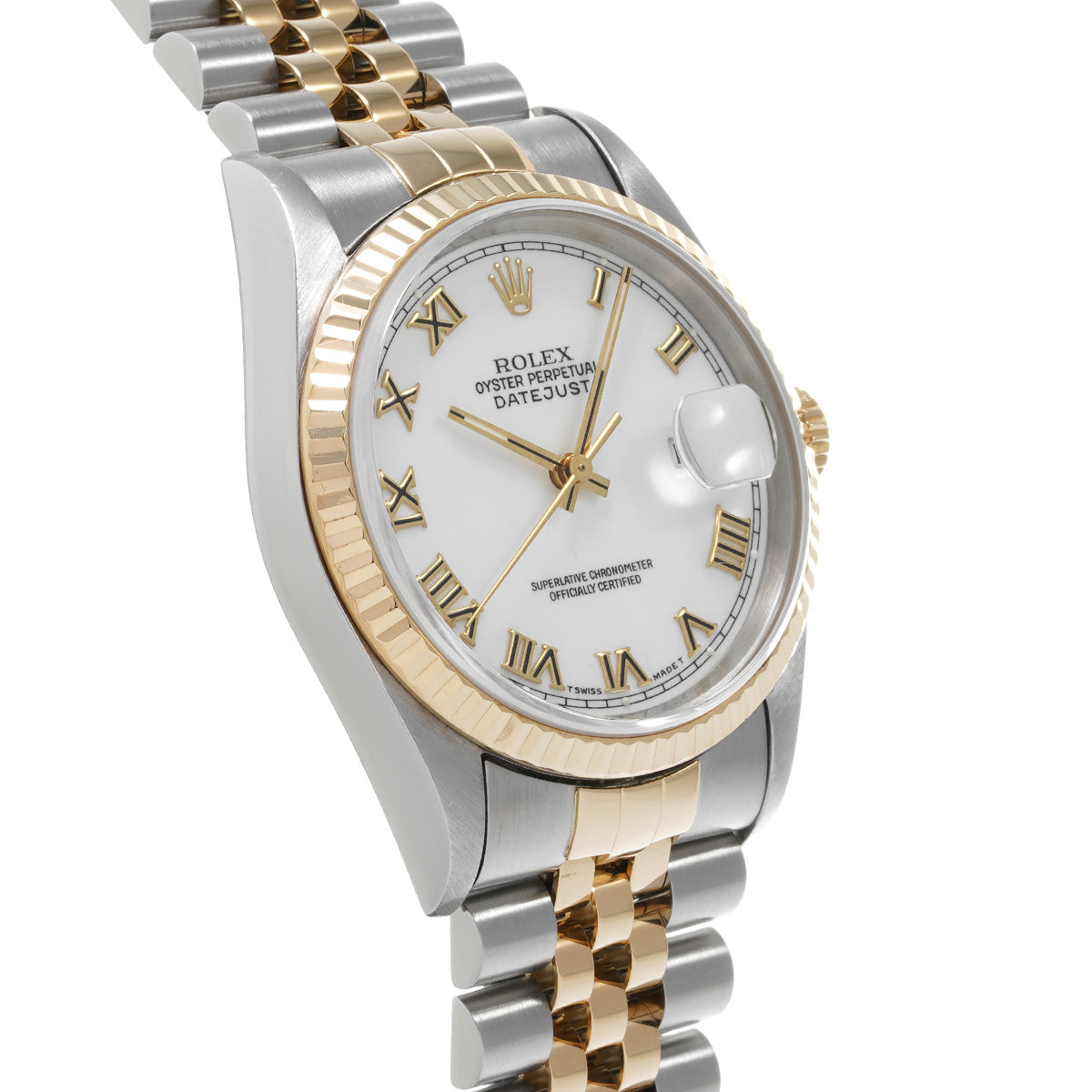 DATE JUST 16233 S (manufactured circa 1993) White ROLEX Men's [Pre-Owned].