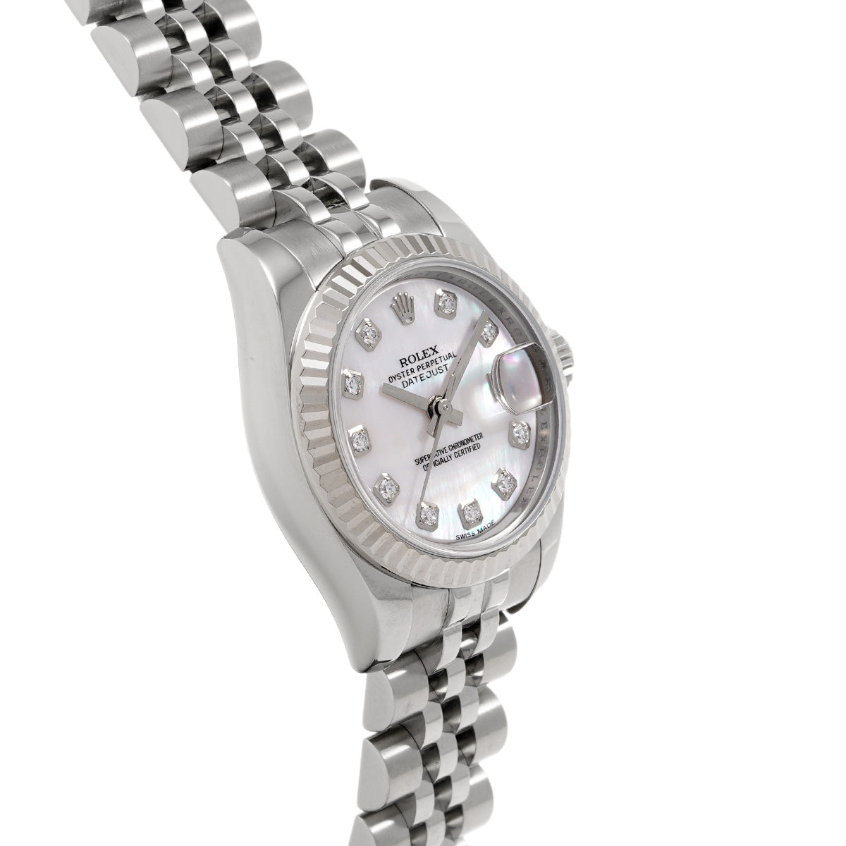 179174NG Datejust G (made around 2010) White MOP/Diamond ROLEX Ladies [Pre-Owned].