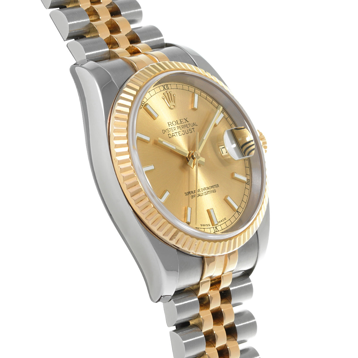 Datejust 116233 F (manufactured circa 2003) Champagne ROLEX Men's [Pre-Owned].