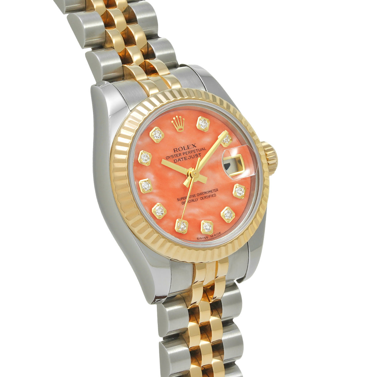 DATE JUST 179173OPG D (made around 2005) Pink Opal/Diamond ROLEX Ladies [Pre-Owned].