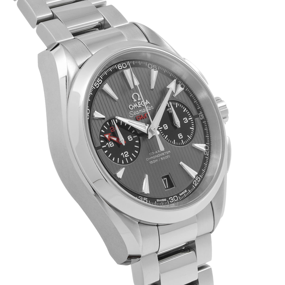 Seamaster Aqua Terra Co-Axial GMT Chronograph 231.10.43.52.06.001 Gray/Black OMEGA Mens [Pre-owned]