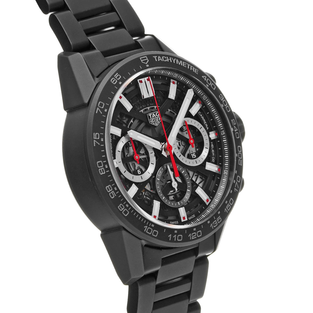 CARRERA CALIBRE HEUER 02 Chronograph CBG2090.BH0661 Black TAG HEUER Men's [Pre-Owned].