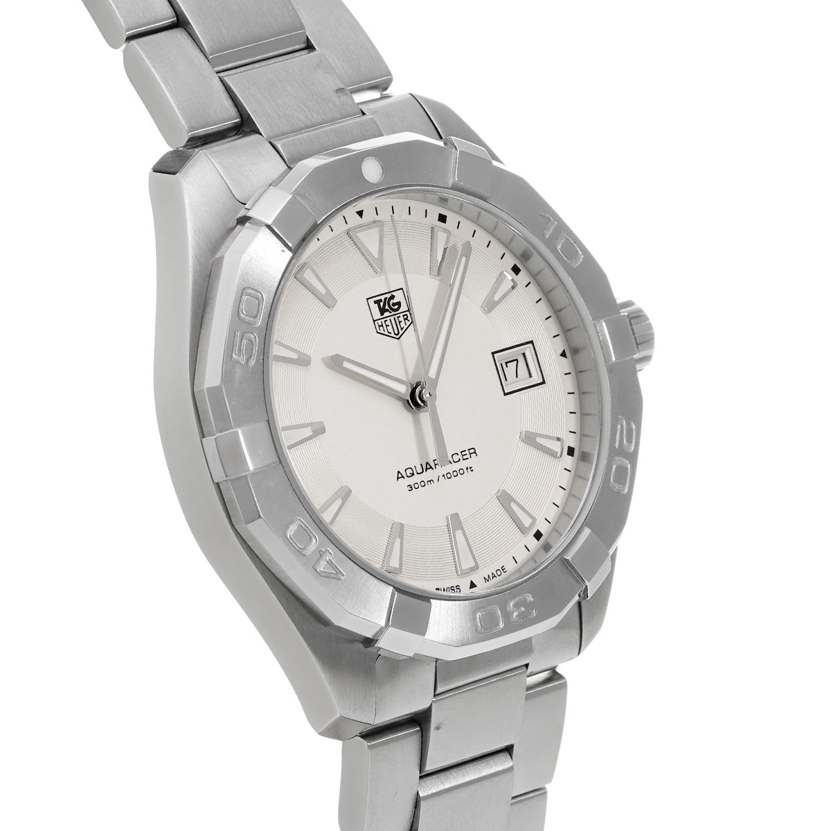 Aquaracer Quartz WAY1111.BA0928 Silver TAG HEUER Men's [Pre-Owned].