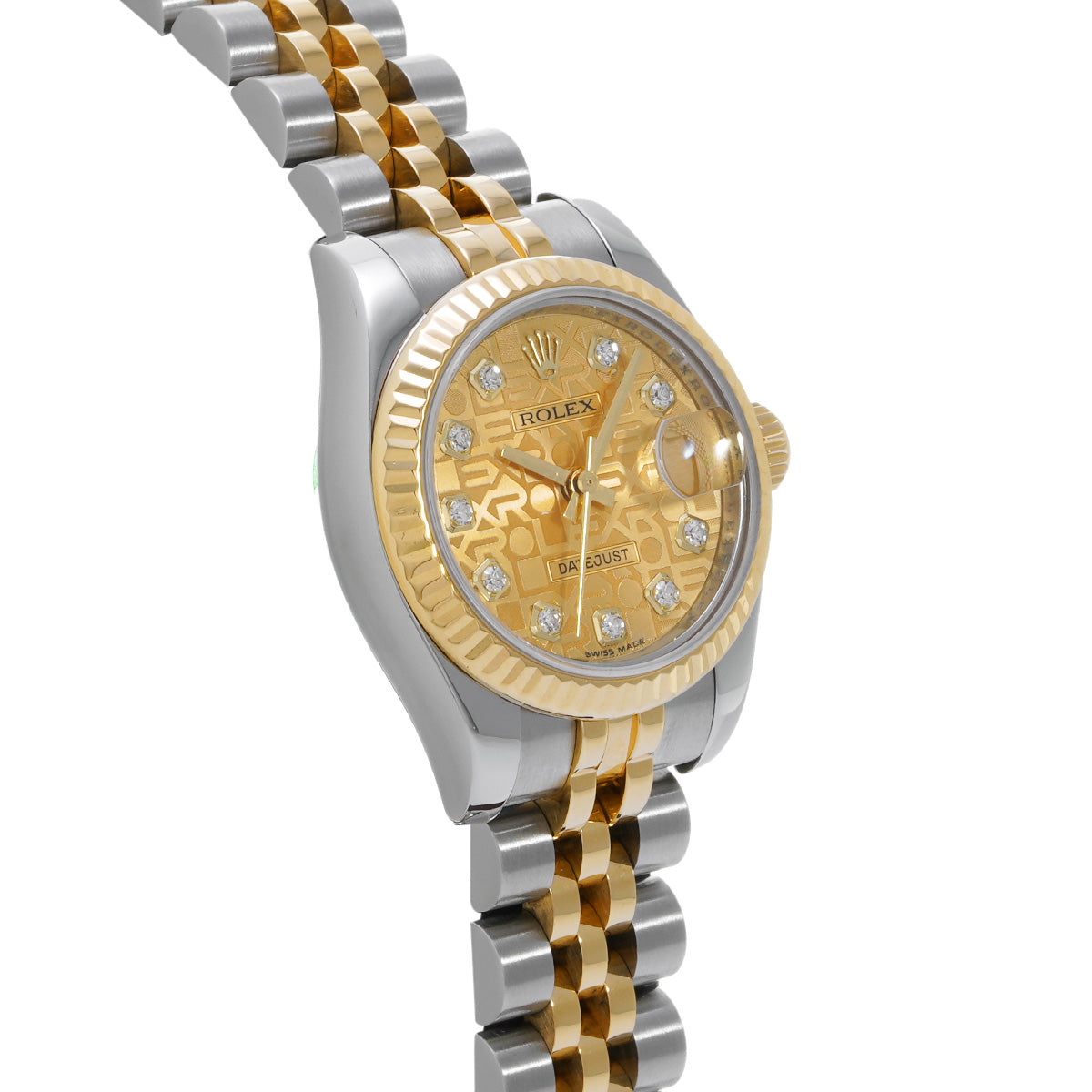 Datejust 179173G V (made around 2009) Champagne Computer/Diamond ROLEX Ladies [Pre-Owned].