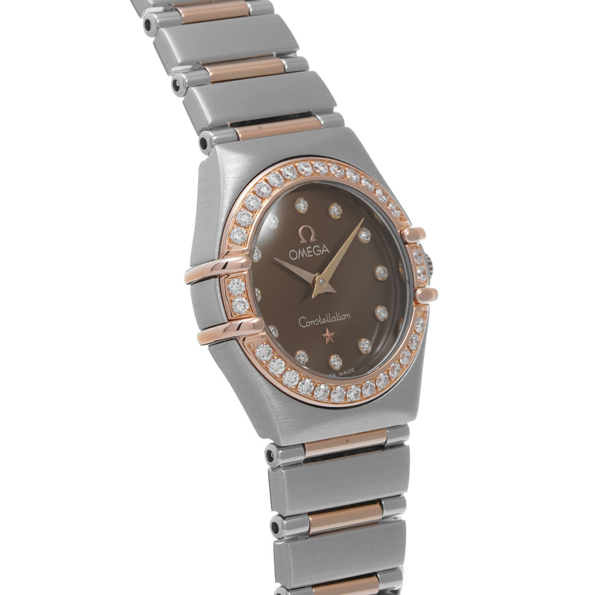Constellation Small 1358.60 Brown/Diamond OMEGA Ladies [Pre-Owned].