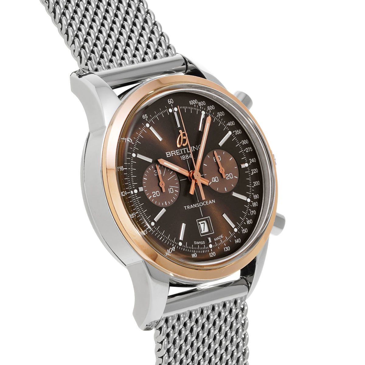 Transocean Chronograph 38 U4131012/Q600 Brown BREITLING Men's [Pre-Owned].
