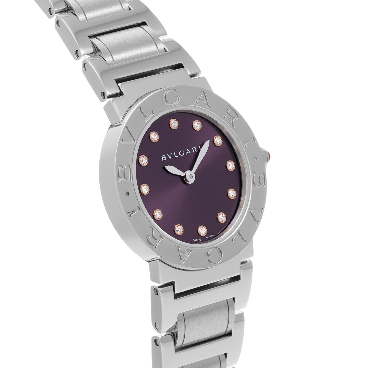 Bulgari Bulgari BBL26S Purple/Diamond BVLGARI Ladies [Pre-owned].