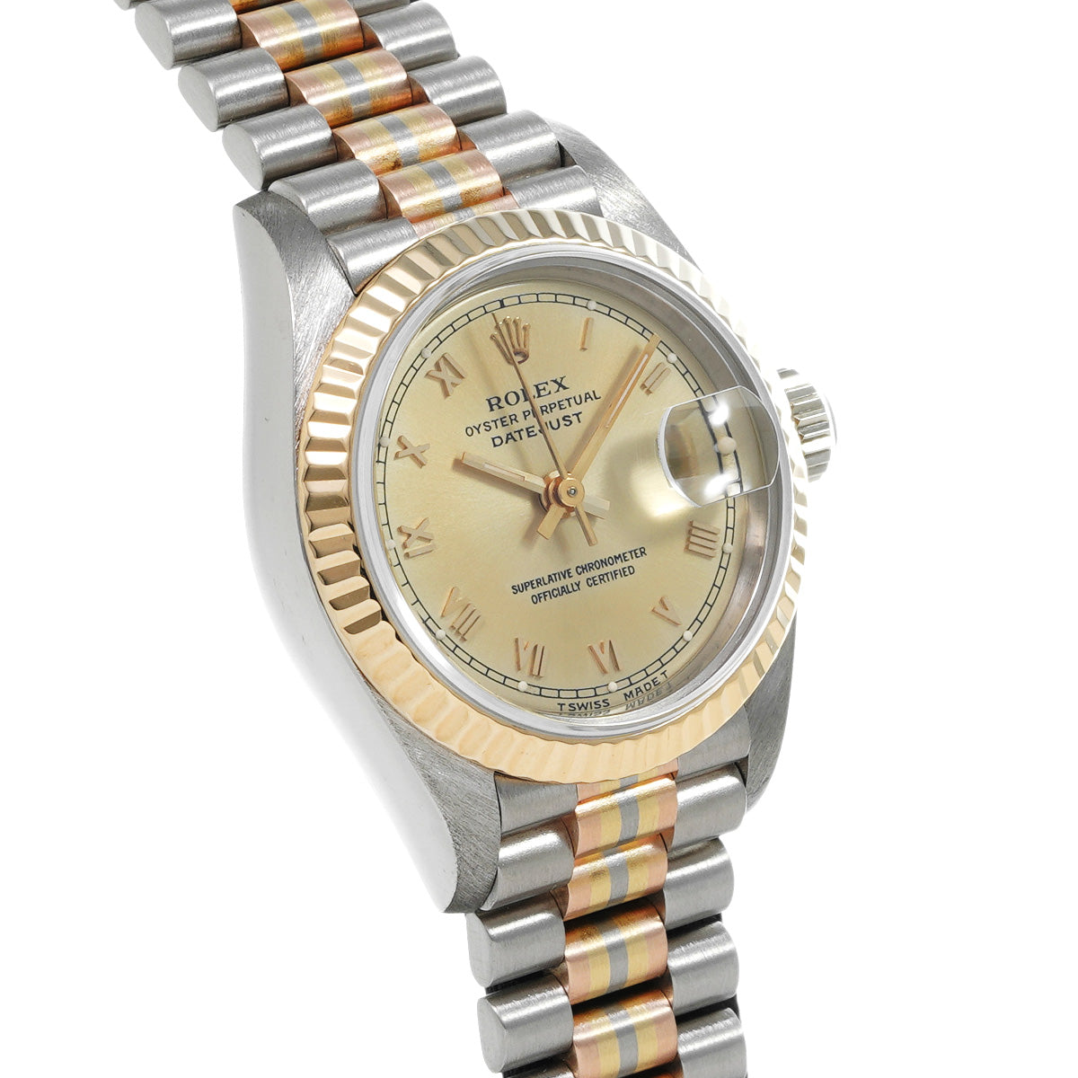 DATE JUST TRIDOR 69179BIC L No. (manufactured circa 1989) Champagne ROLEX Ladies [Pre-owned].