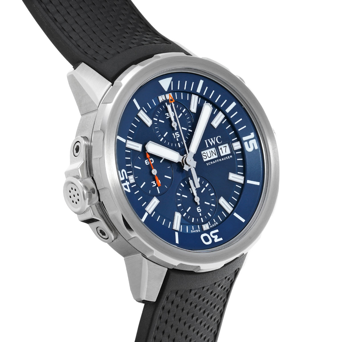 Aquatimer Chronograph Expedition Jacques-Yves Cousteau IW376805 Blue IWC Men's [Pre-Owned]