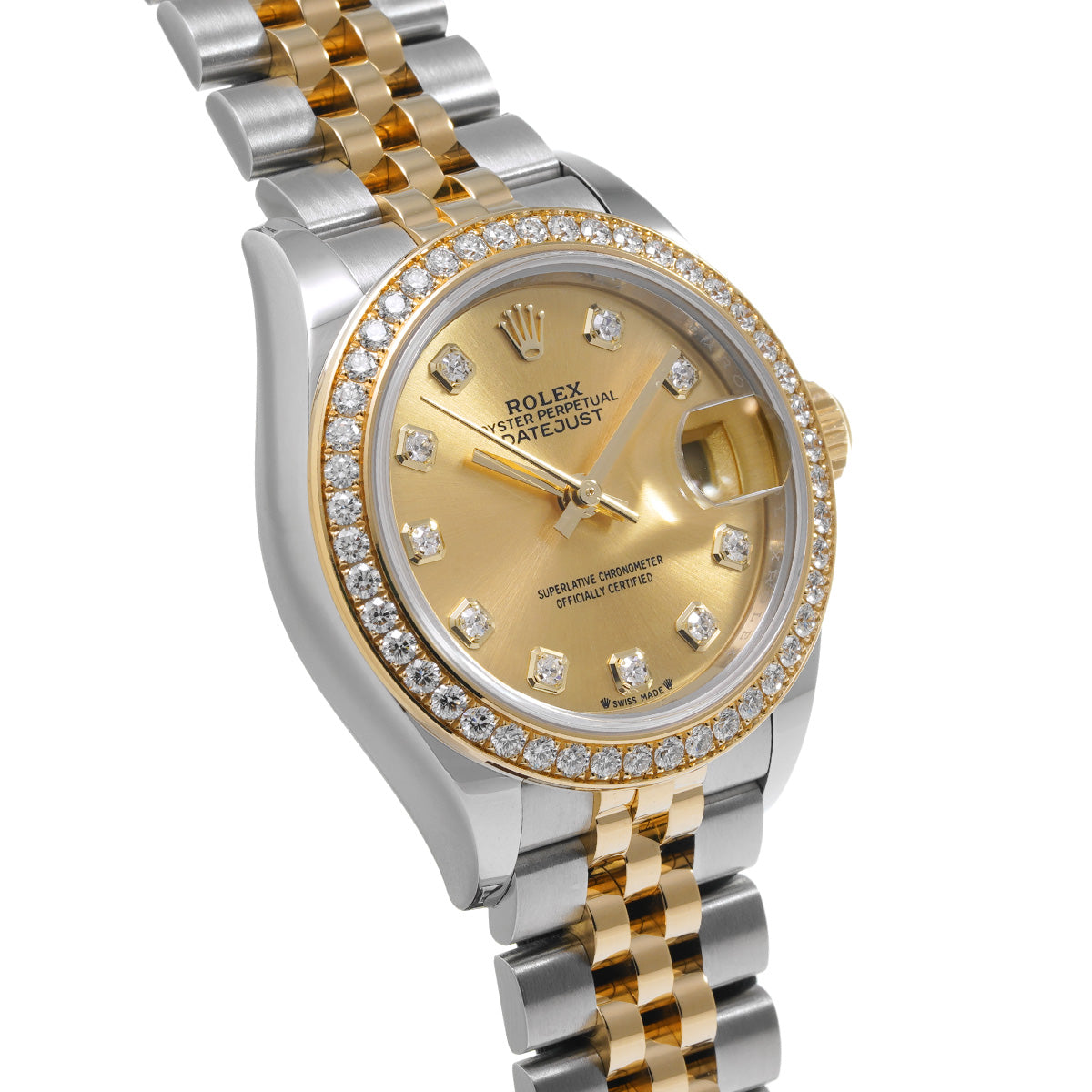 Lady Datejust 28 279383RBR Random Serial Champagne/Diamond ROLEX Ladies [Pre-Owned].