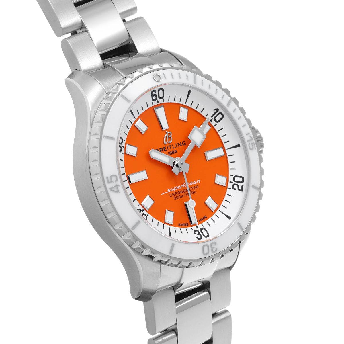 Super Ocean Automatic 36 A17377211O1A1 Orange BREITLING Men's [Pre-Owned].