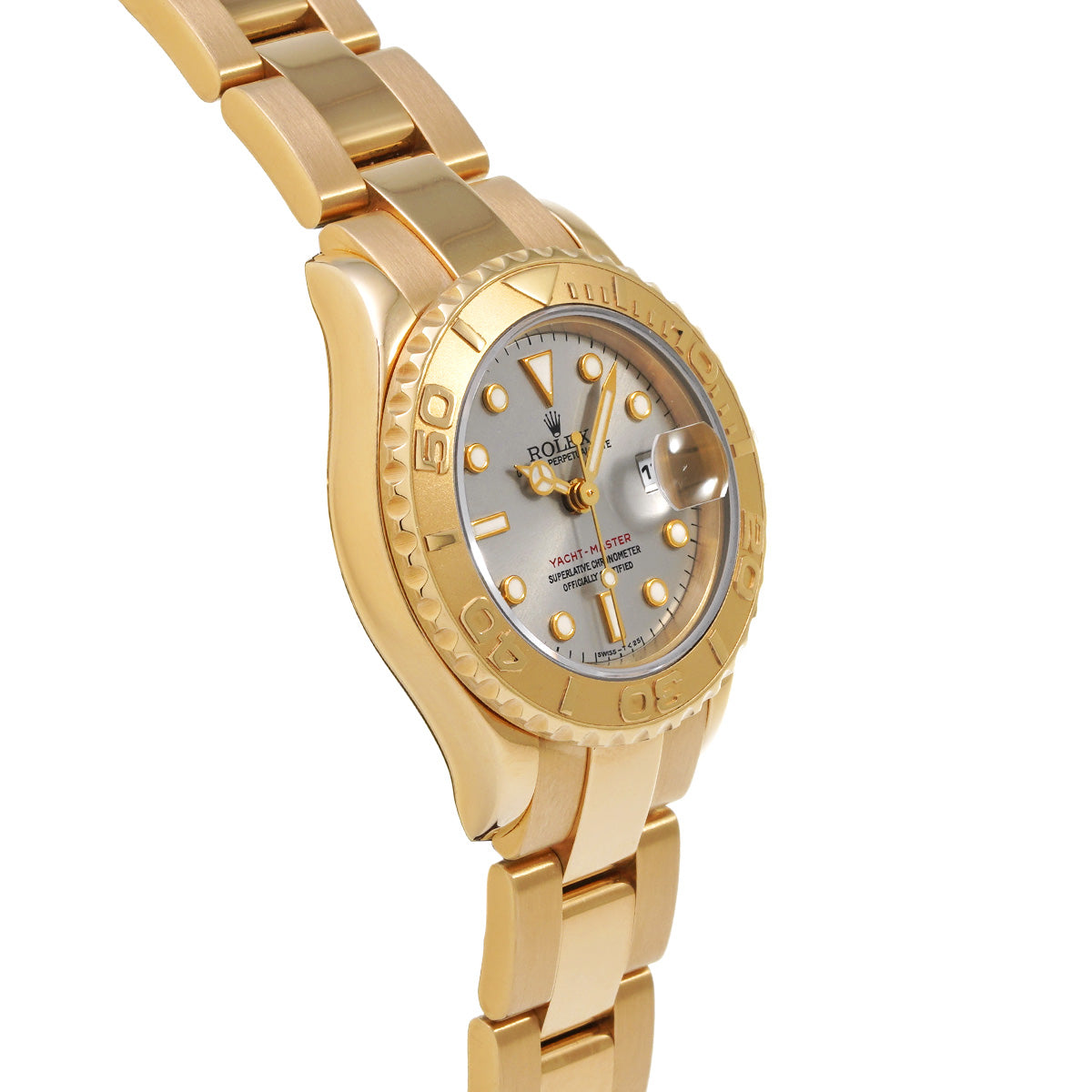 Yacht-Master 69628 T (manufactured circa 1996) Silver ROLEX Ladies [Pre-Owned].