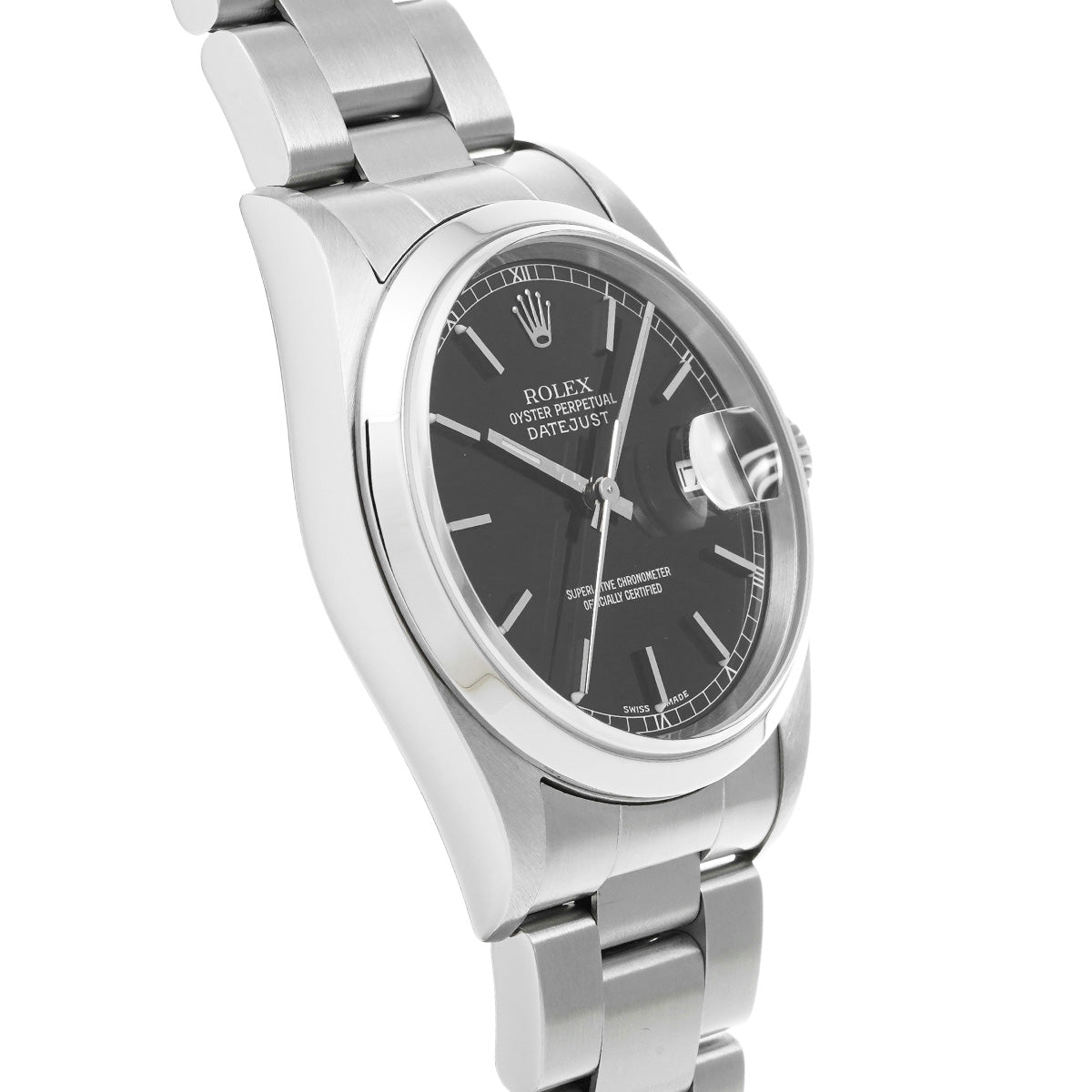 DATE JUST 16200 P (made around 2001) Black ROLEX Men's [Pre-owned].