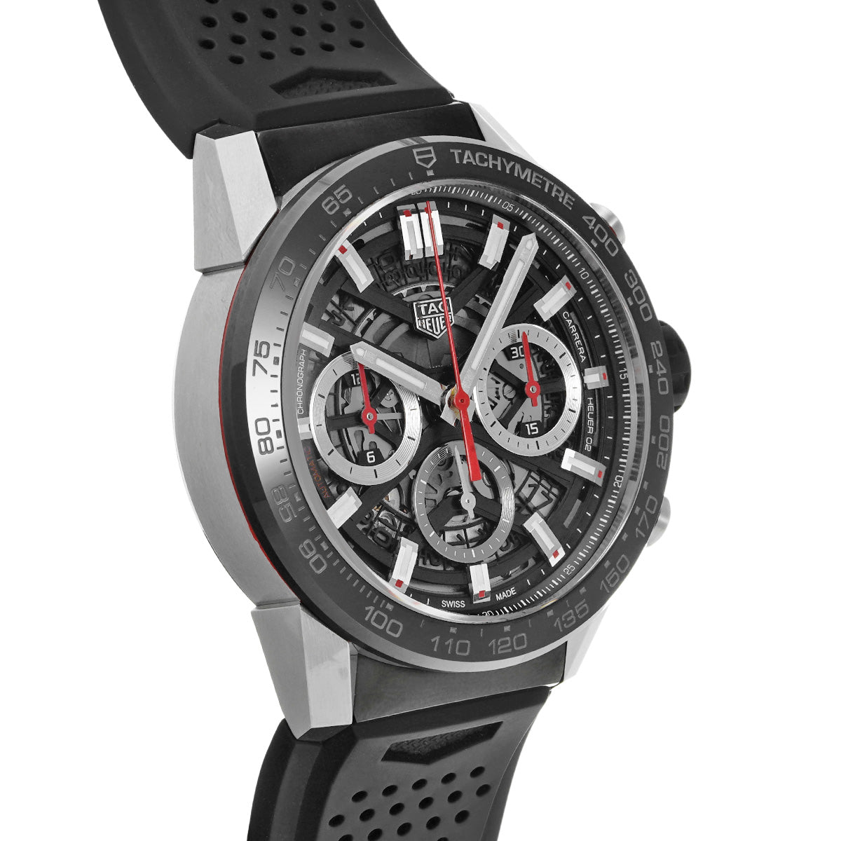 CARRERA Calibre Heuer 02 Chronograph CBG2010.FT6143 Black TAG HEUER Men's [Pre-Owned].