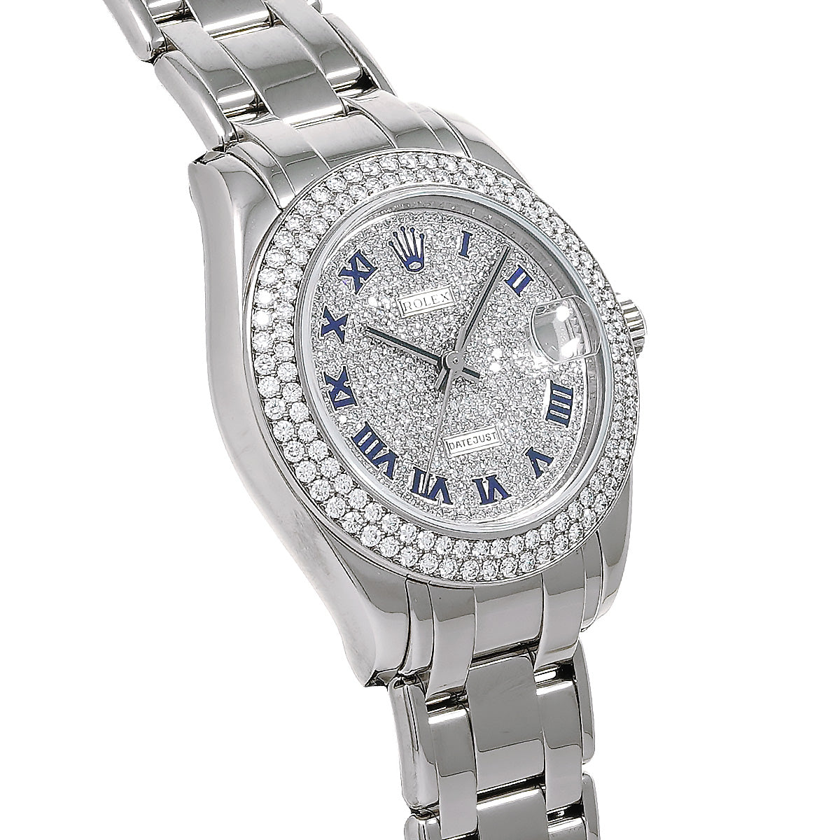 Datejust Pearlmaster 34 81339 Z (manufactured circa 2006) Diamond ROLEX Unisex [Pre-Owned].