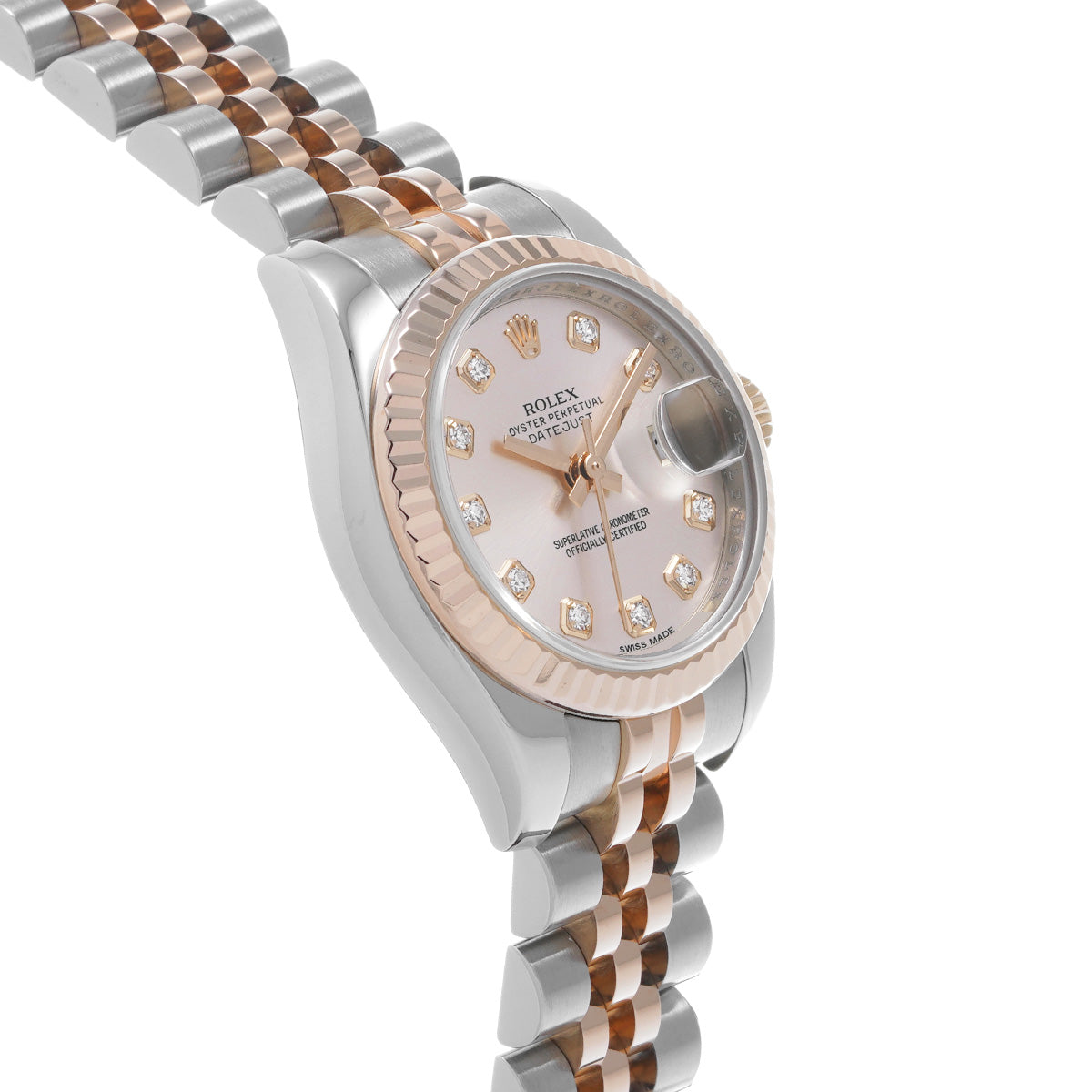 DATE JUST 179171G G (made around 2010) Pink/Diamond ROLEX Ladies [Pre-Owned].