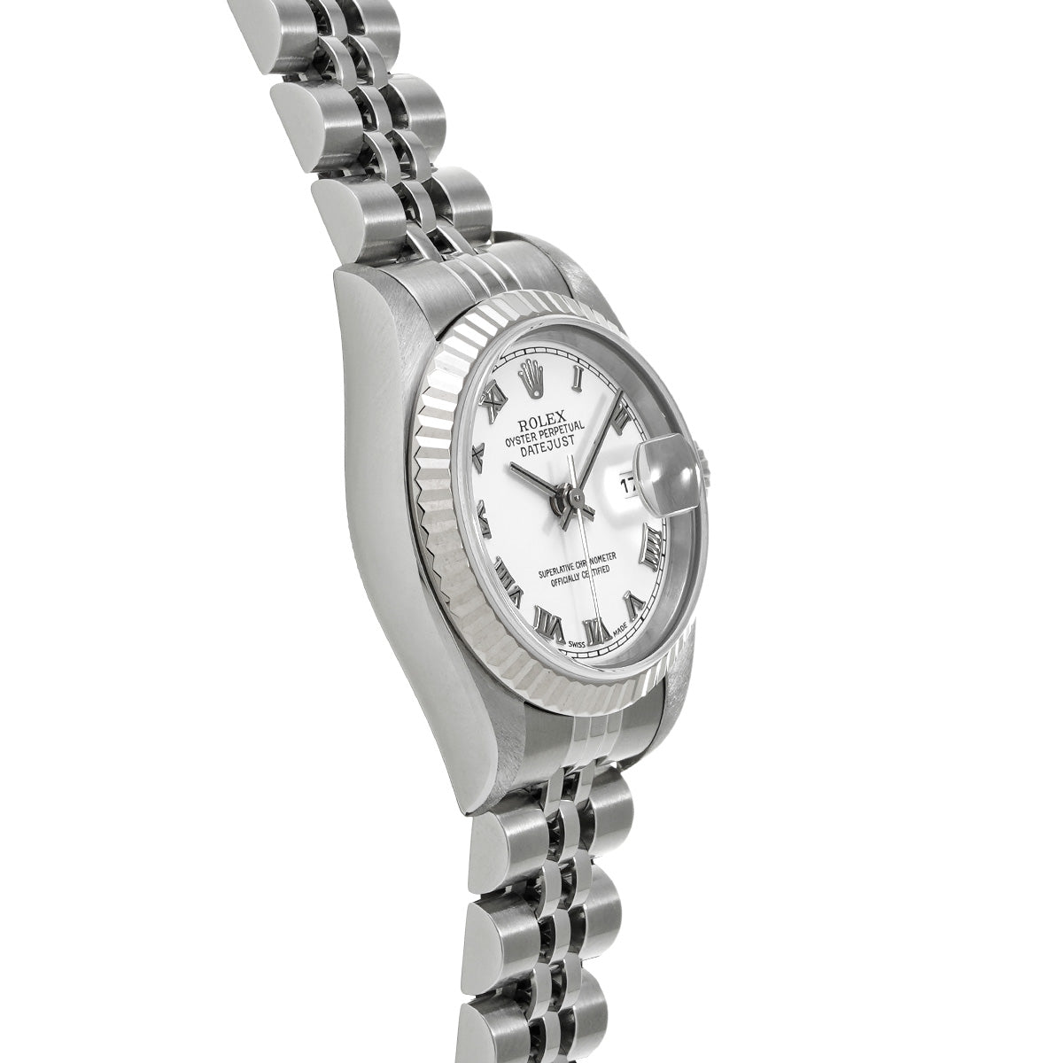 DATE JUST 79174 P (manufactured circa 2000) White ROLEX Ladies [Pre-Owned].