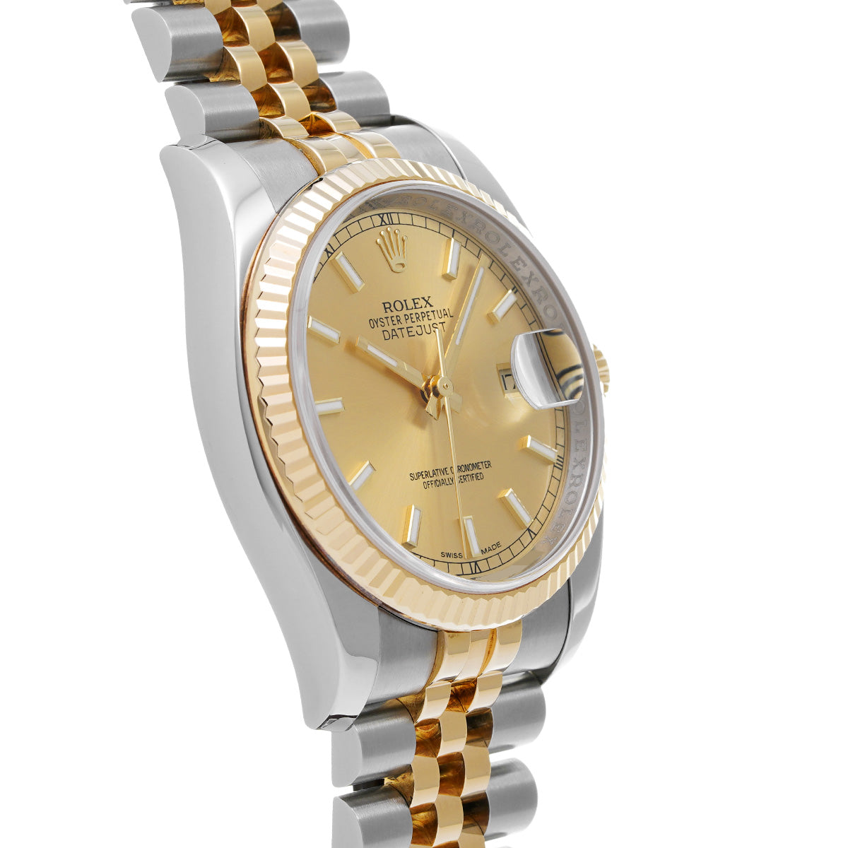 DATE JUST 116233 Random Serial Champagne ROLEX Men's [Pre-Owned].