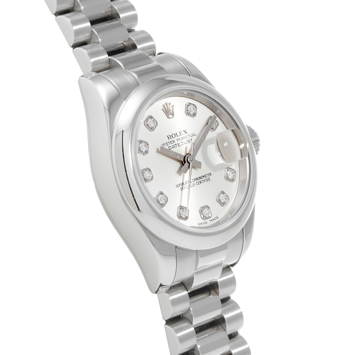 Lady Datejust 26 179166G K (made around 2001) Silver/Diamond ROLEX Ladies [Pre-Owned].