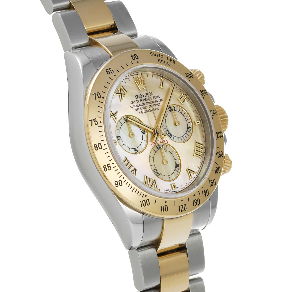 Cosmograph Daytona 116523NR Y No. (manufactured around 2002) Yellow MOP ROLEX Men's [Pre-Owned].