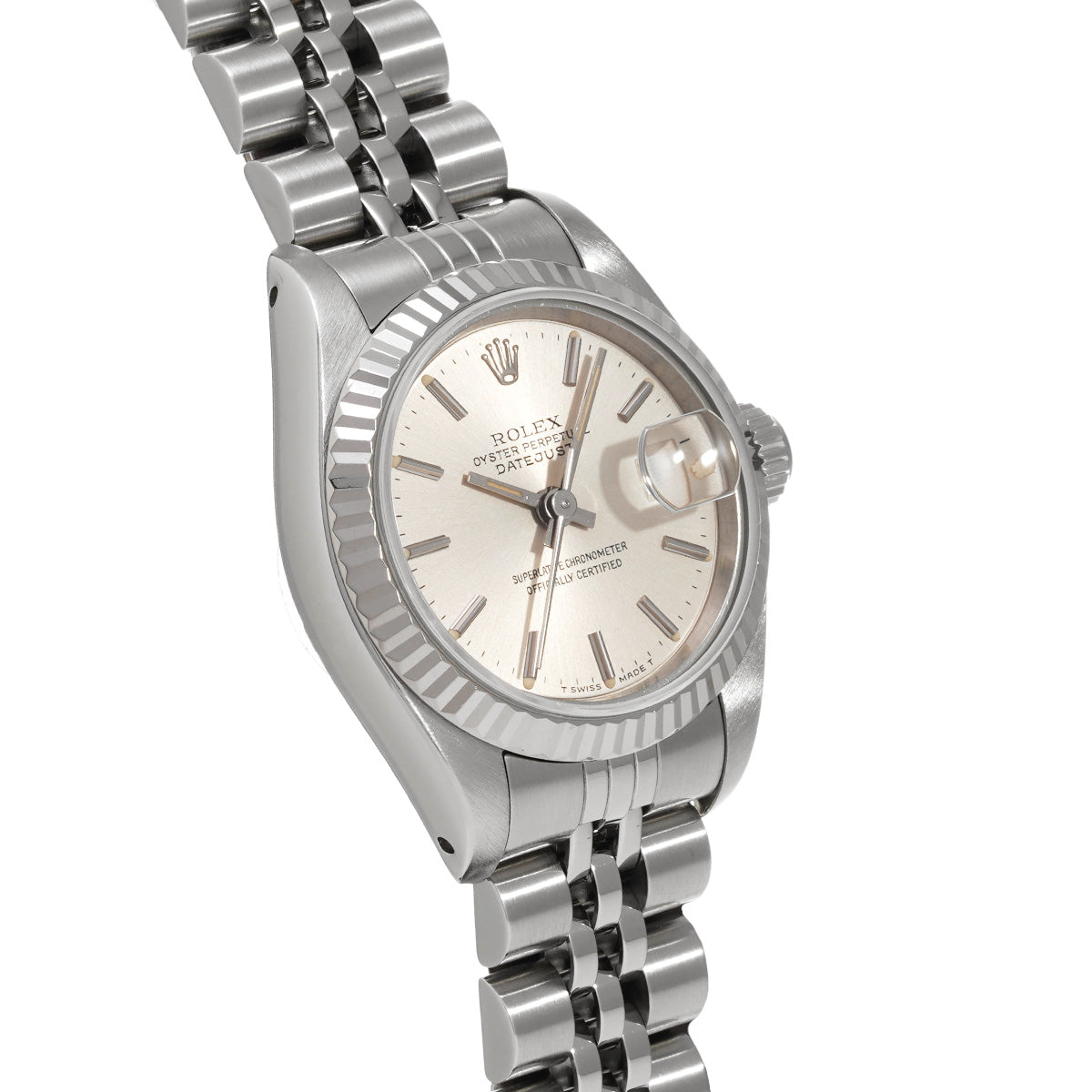 DATE JUST 69174 X (manufactured circa 1991) Silver ROLEX Ladies [Pre-Owned].