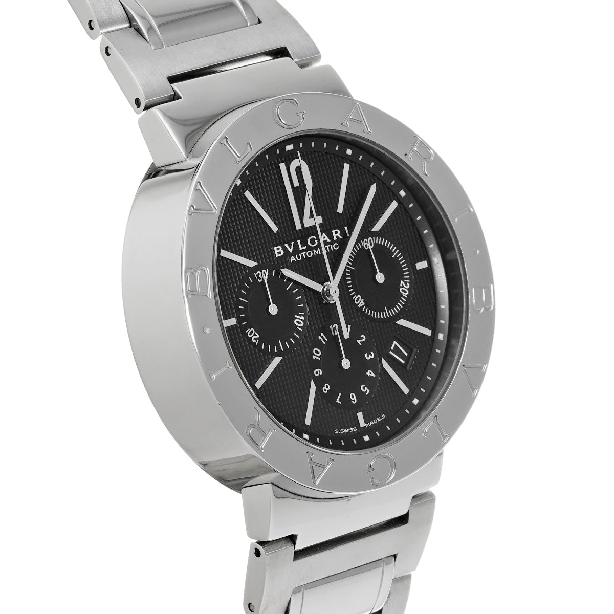Bulgari Bulgari Chronograph BB42SSCH Black BVLGARI Men's [Pre-Owned].
