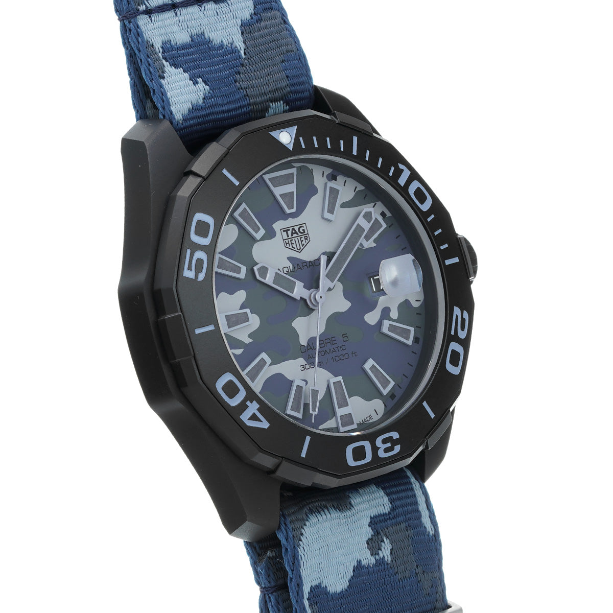 Aquaracer Calibre 5 Camouflage WAY208D.FC8221 Blue TAG HEUER Mens [Pre-Owned]